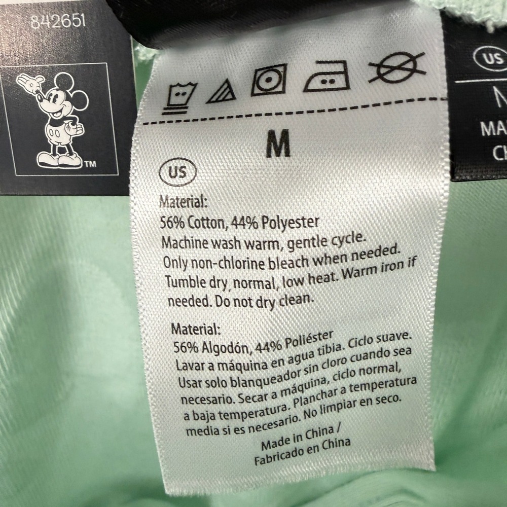 NEW Disney Mickey Mouse Womens M Mint Green Embossed Terry Cloth Skort - Picture 7 of 10